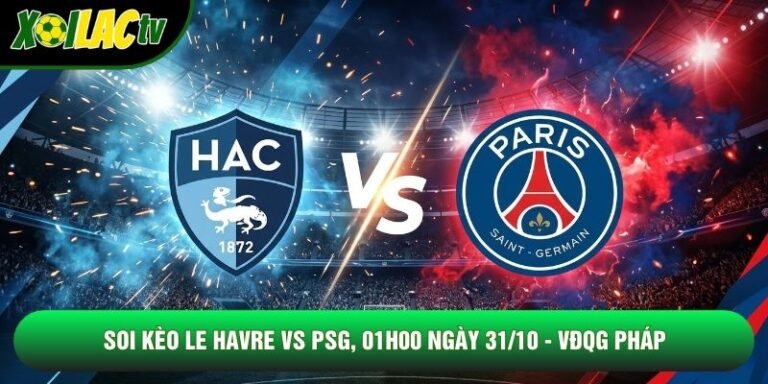 Soi Kèo Le Havre Vs PSG, 01h00 Ngày 31/10 - VĐQG Pháp